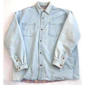 C.E. Schmidt Work Wear Mens Denim Lined Long Sleeve Overshirt Outdoors 2XLT